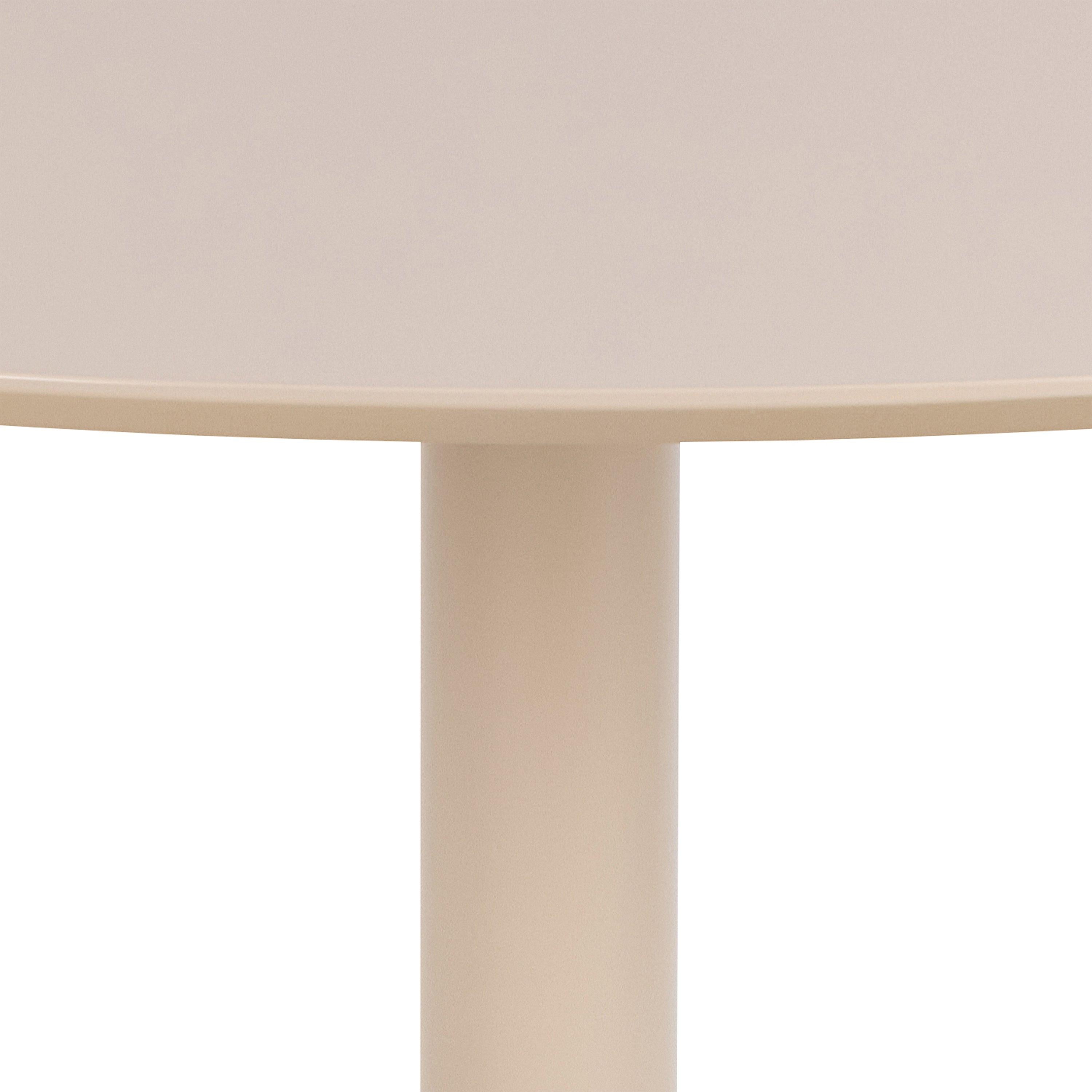 Ibiza Round Dining Table with Beige Top and Matt Beige Base 110x74cm - image 8