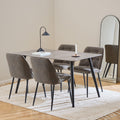 Wicklow Rectangular Dining Table in Grey/Black 140x80cm - image 3