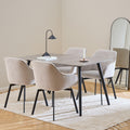 Wicklow Rectangular Dining Table in Grey/Black 140x80cm - image 5