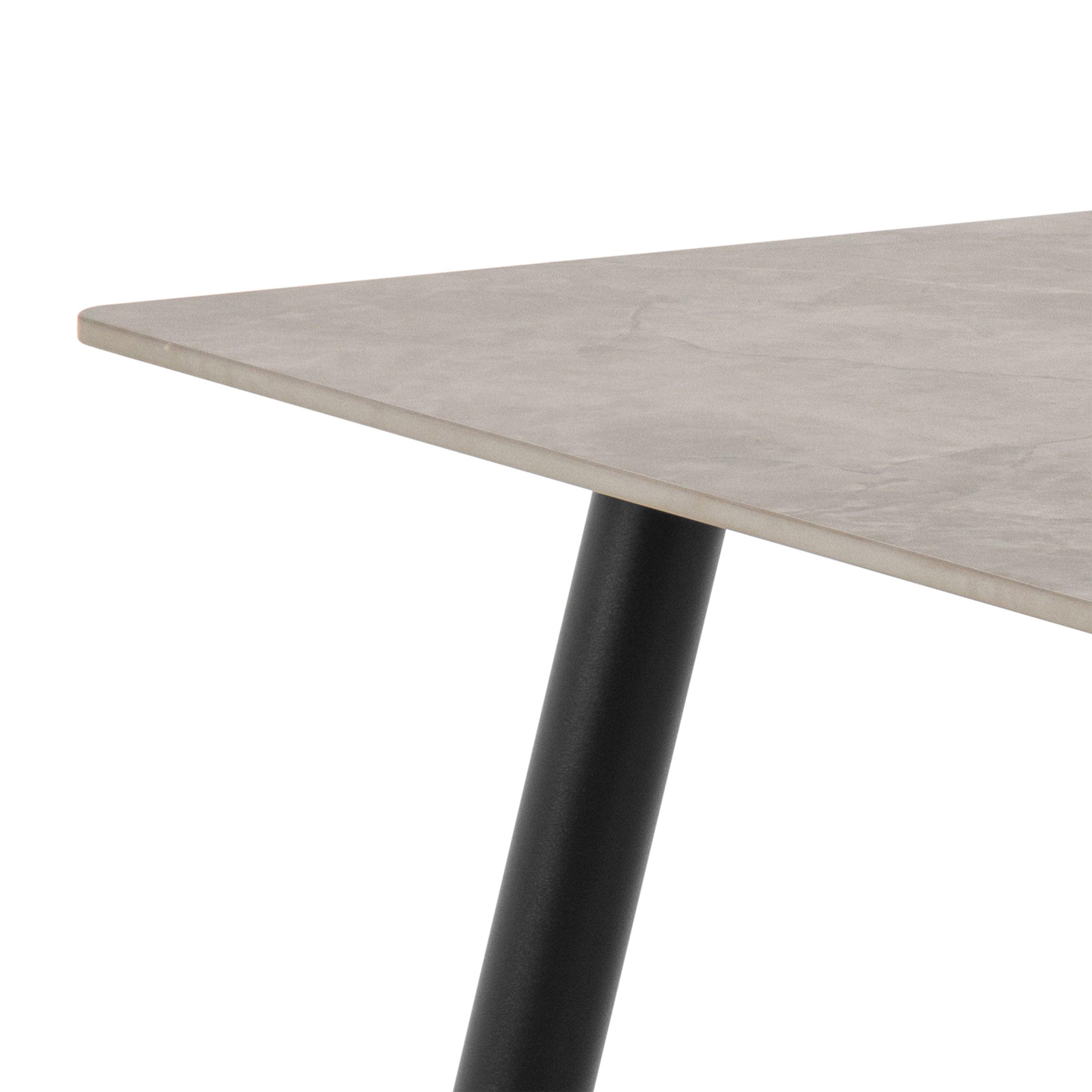 Wicklow Rectangular Dining Table in Grey/Black 140x80cm - image 7