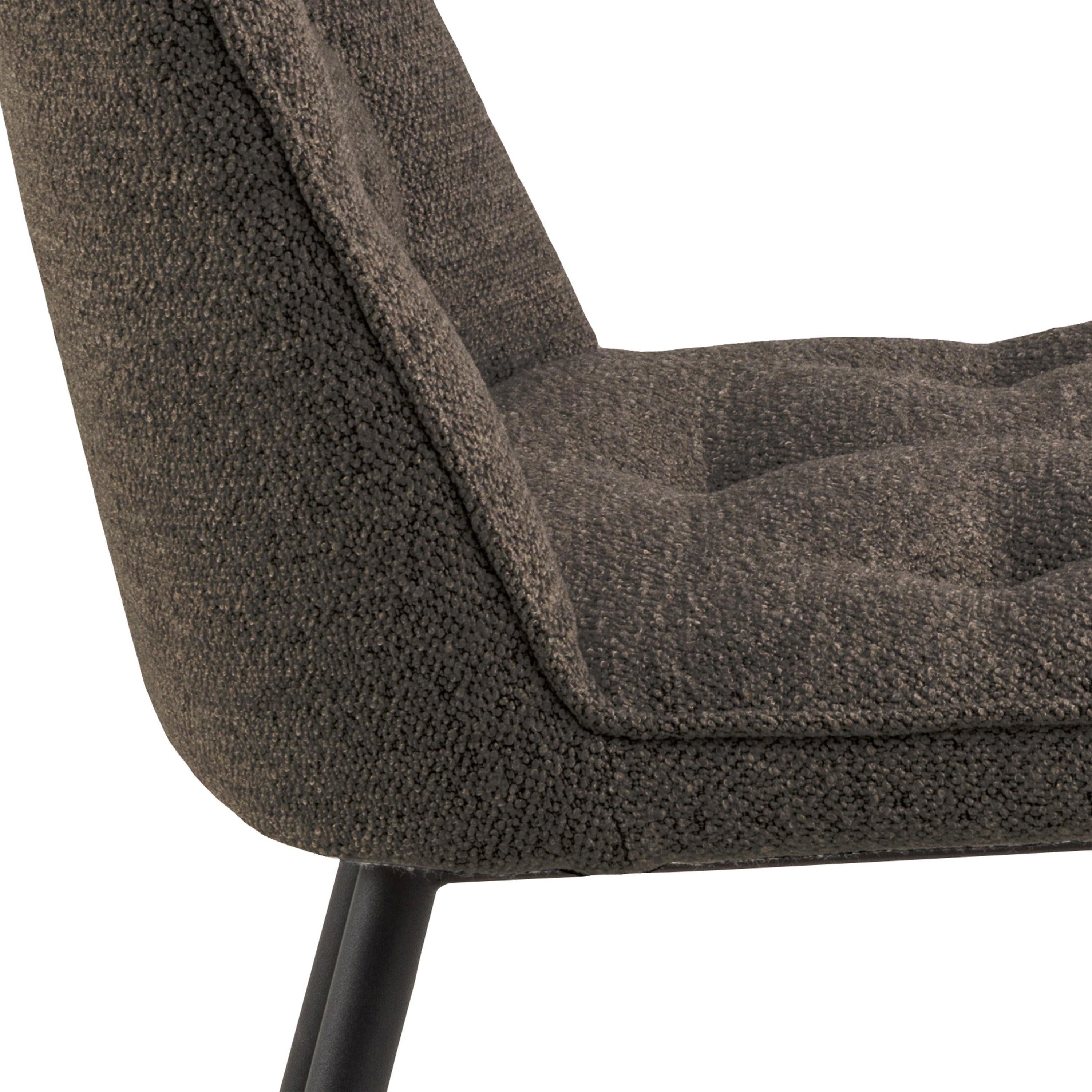 Wicklow Rectangular Dining Table in Grey/Black 140x80cm includes 4 Brooke Dining Chairs in Taupe - image 11