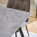 Wicklow Rectangular Dining Table in Grey/Black 140x80cm includes 4 Brooke Dining Chairs in Taupe - image 4