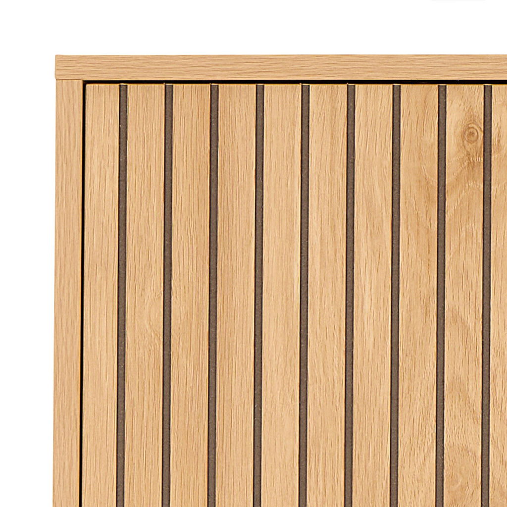 Jaipur Cabinet 2 Doors 3 Shelves with Oak Lamella Front - image 6