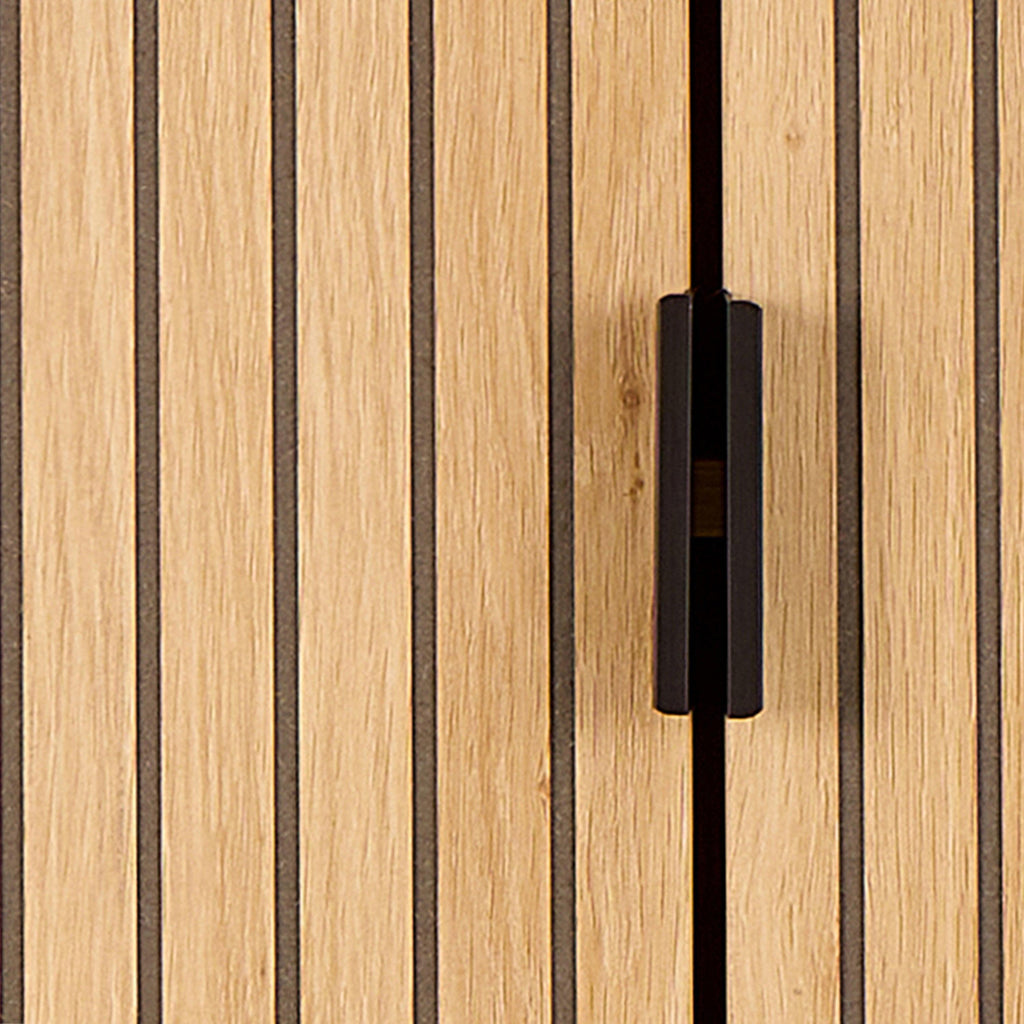 Jaipur Cabinet 2 Doors 3 Shelves with Oak Lamella Front - image 7