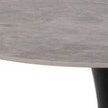 Malta Ceramic Round Dining Table Grey/Black 90x75 cm - image 2
