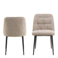 Wicklow Ceramic Dining Table Brown/Black 140-80cm includes 4 Brooke Dining Chairs in Monza Beige - image 7