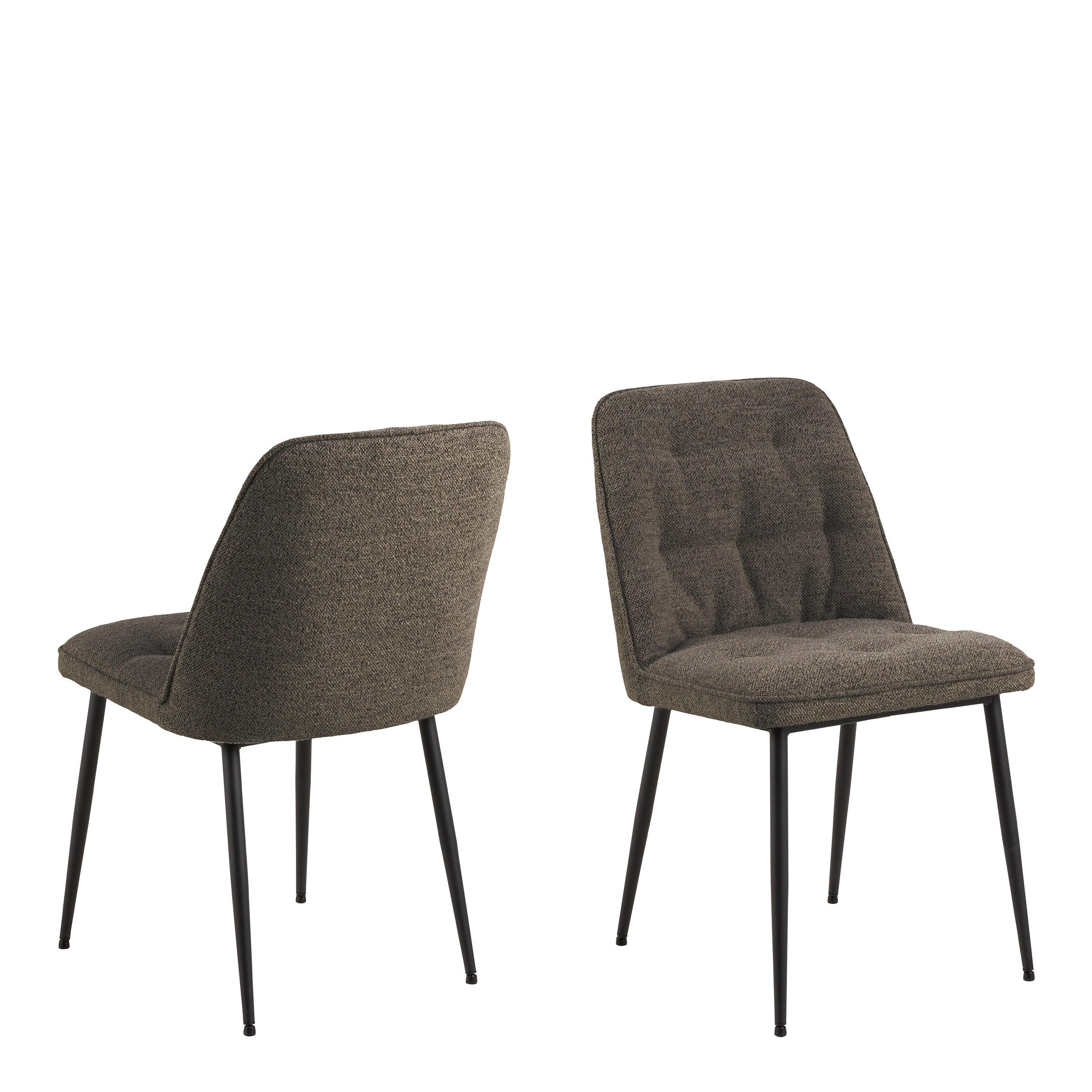 Wicklow Ceramic Dining Table Brown/Black 140x80cm includes 4 Brooke Dining Chairs in Taupe - image 7