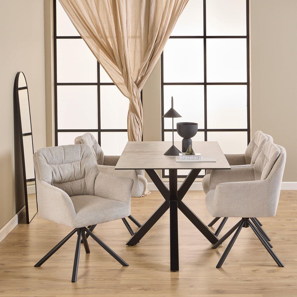 Heaven Dining Table with Ceramic Grey Top 135cm - image 3