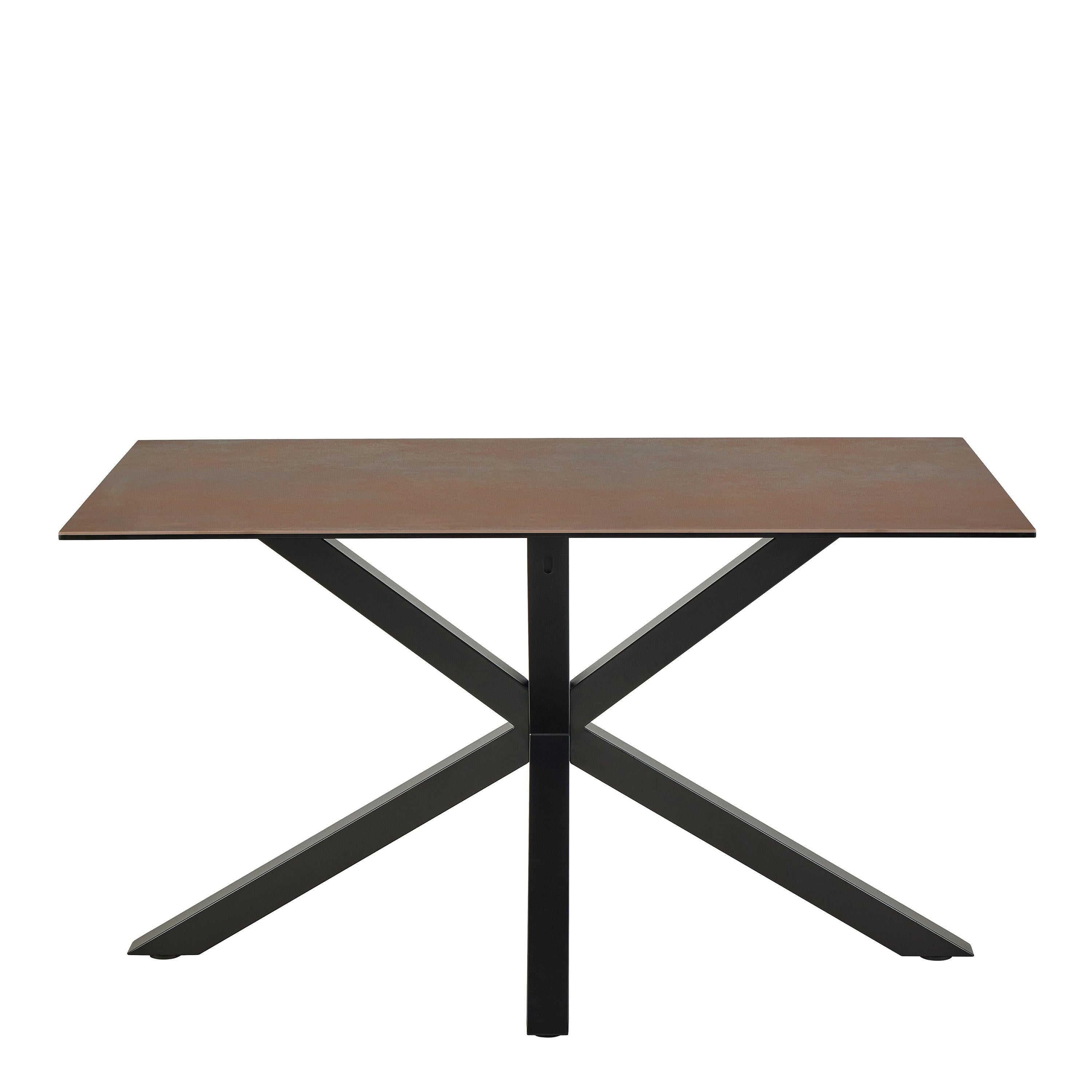 Heaven Dining Table with Ceramic Rusty Brown Top 135cm - image 2