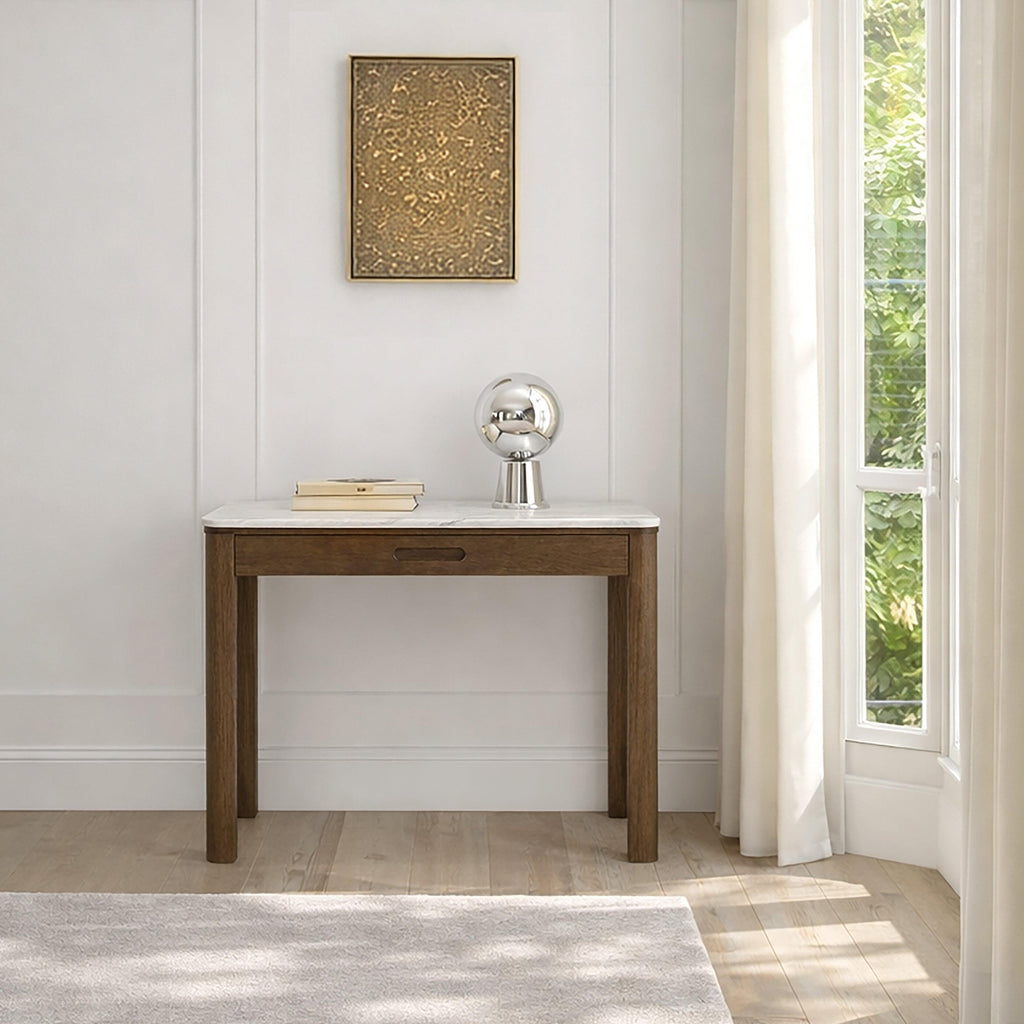 Southampton Console Table 1 Drawer in Cream Ceramic - image 5