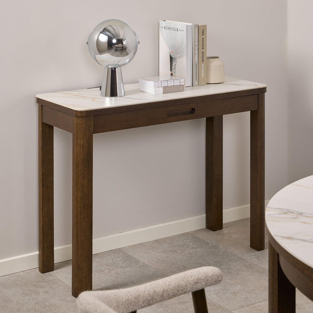 Southampton Console Table 1 Drawer in Cream Ceramic - image 7
