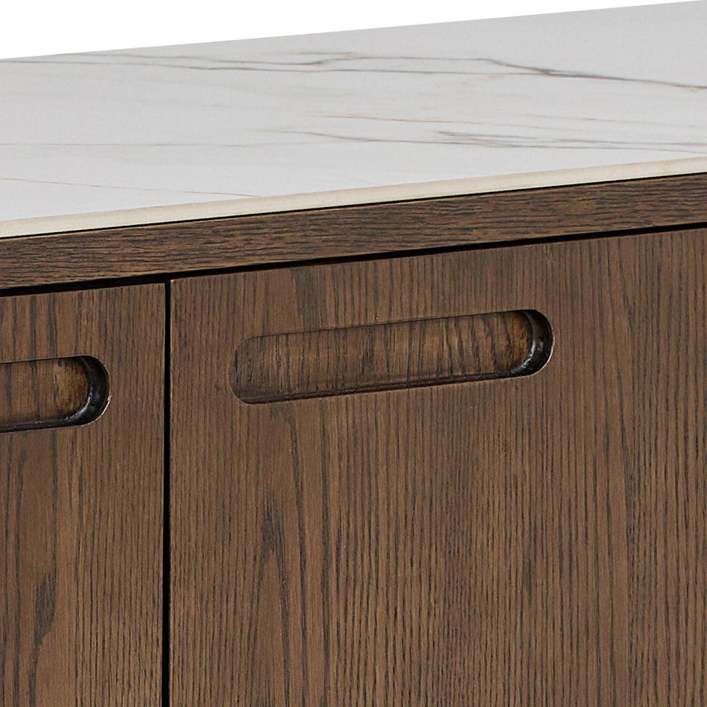 Southampton Sideboard with 2 Doors 2 Drawers and 2 Shelves in Cream Ceramic - image 11