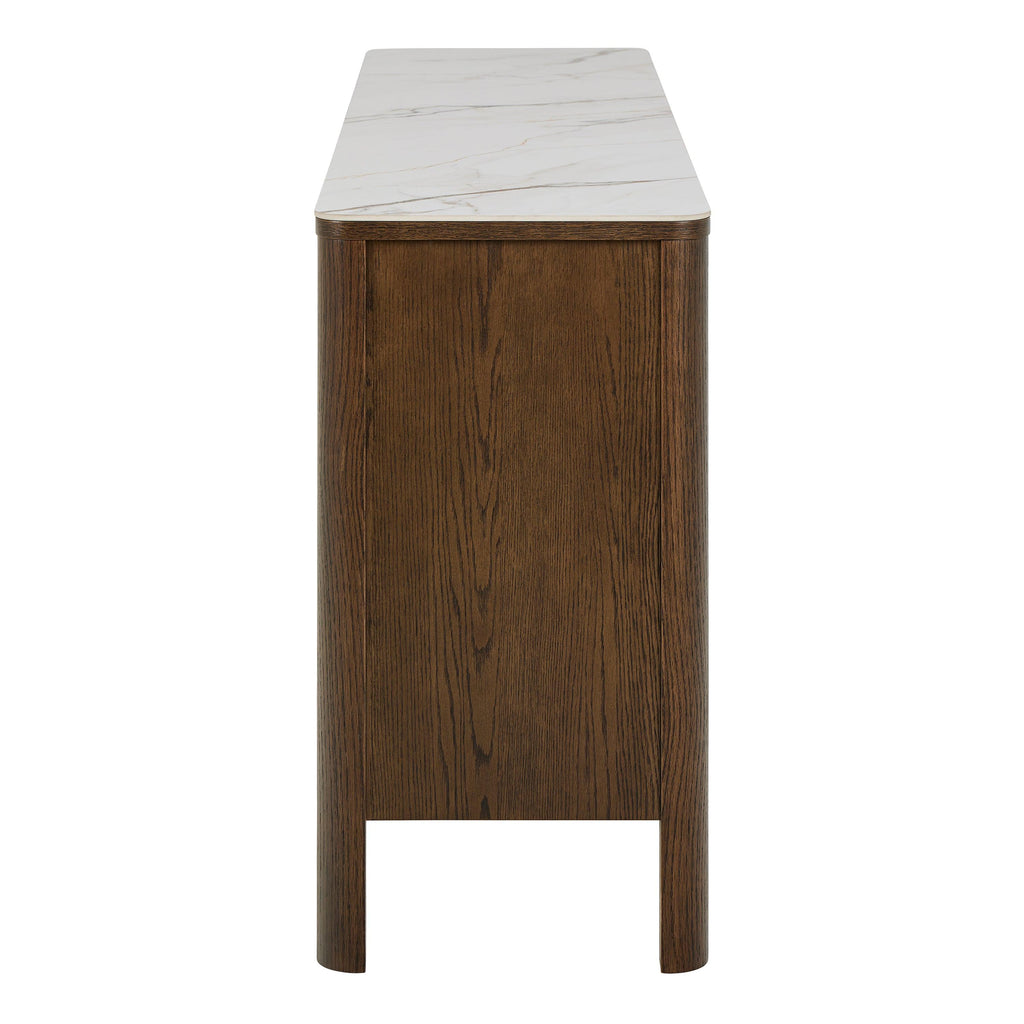 Southampton Sideboard with 2 Doors 2 Drawers and 2 Shelves in Cream Ceramic - image 3