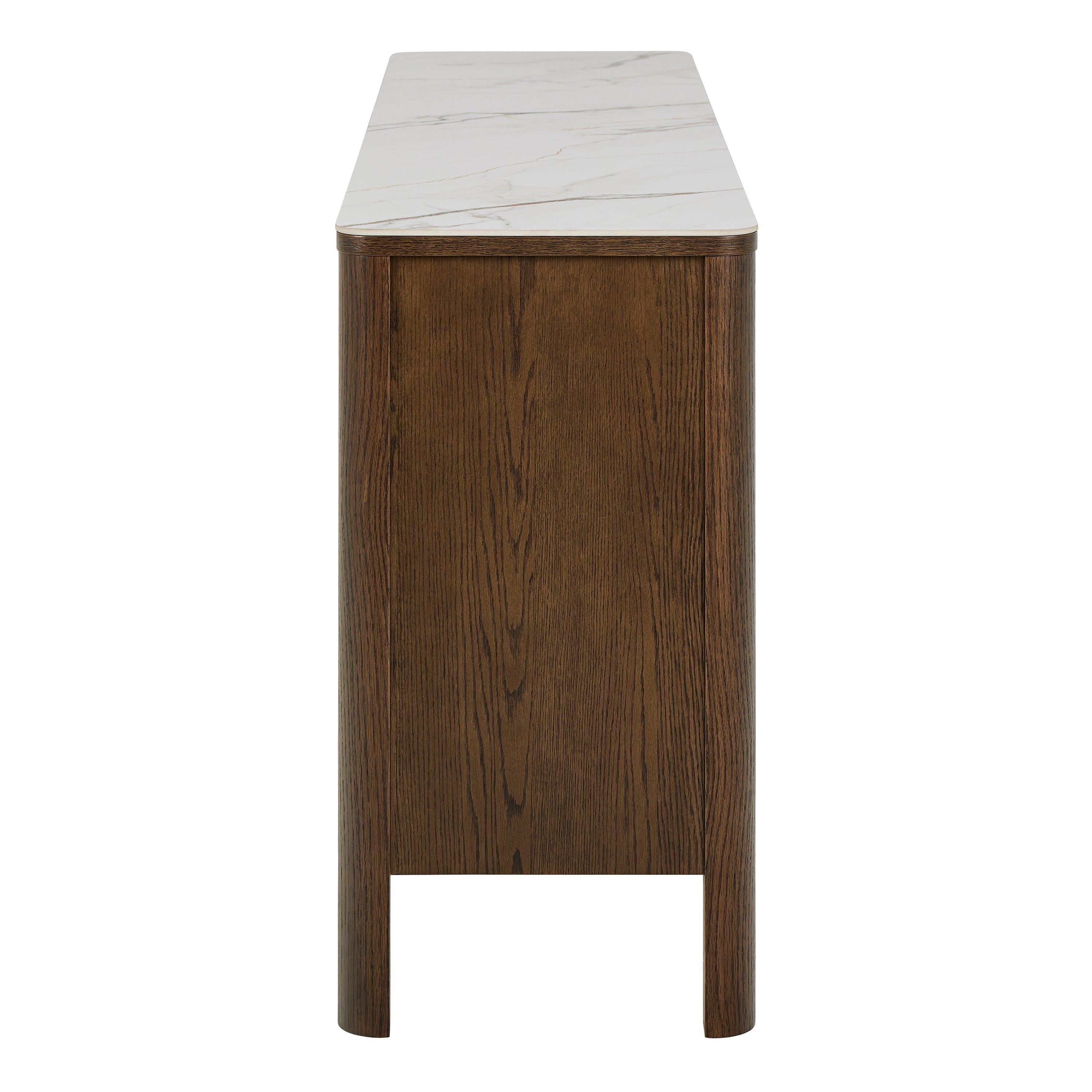 Southampton Sideboard with 2 Doors 2 Drawers and 2 Shelves in Cream Ceramic - image 3