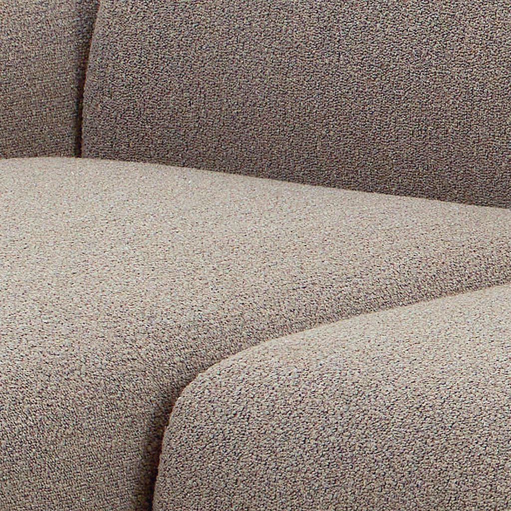 Midfield Left Hand Facing 2 Seater Chaise Longue in Boucle Beige Fabric - image 11