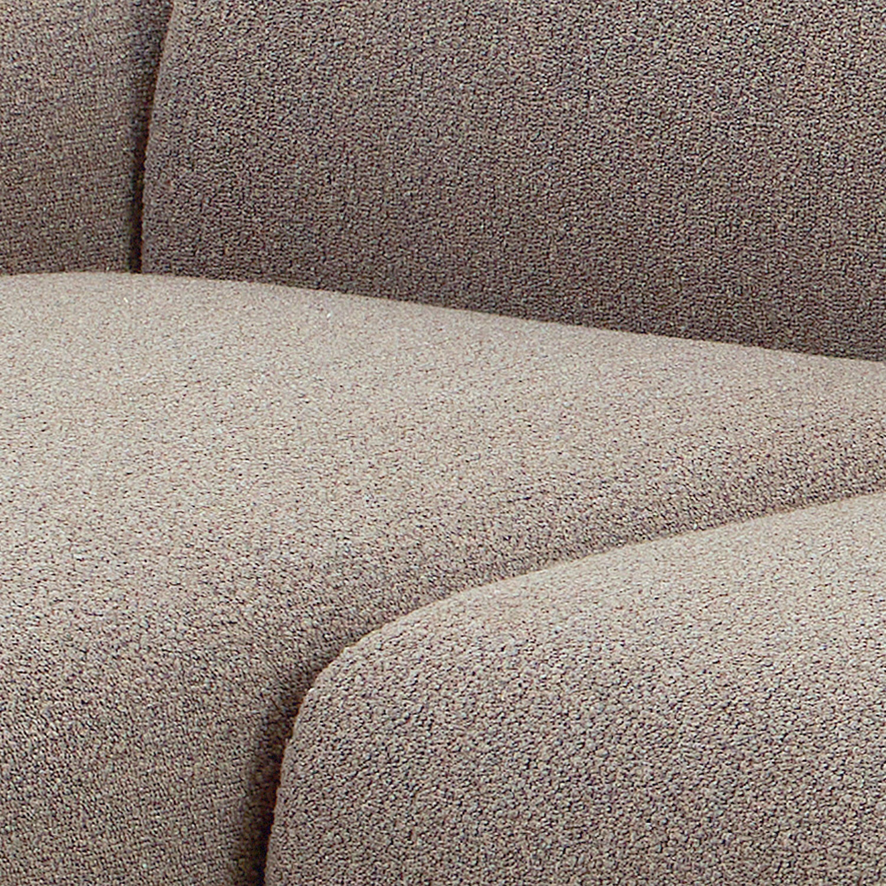 Midfield Left Hand Facing 2 Seater Chaise Longue in Boucle Beige Fabric - image 11