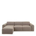 Midfield Left Hand Facing 2 Seater Chaise Longue in Boucle Beige Fabric - image 2