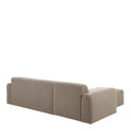 Midfield Left Hand Facing 2 Seater Chaise Longue in Boucle Beige Fabric - image 3
