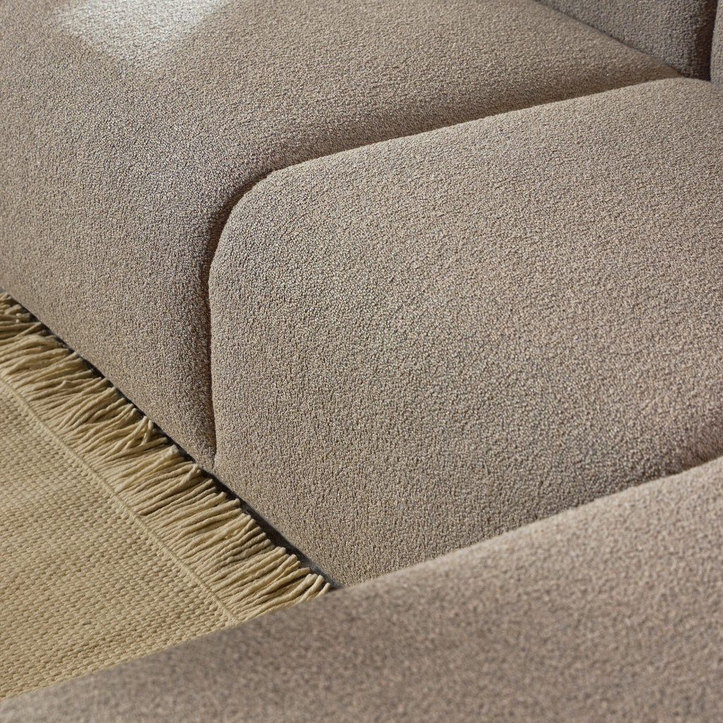 Midfield Right Hand Facing 2 Seater Chaise Longue in Boucle Beige Fabric - image 10