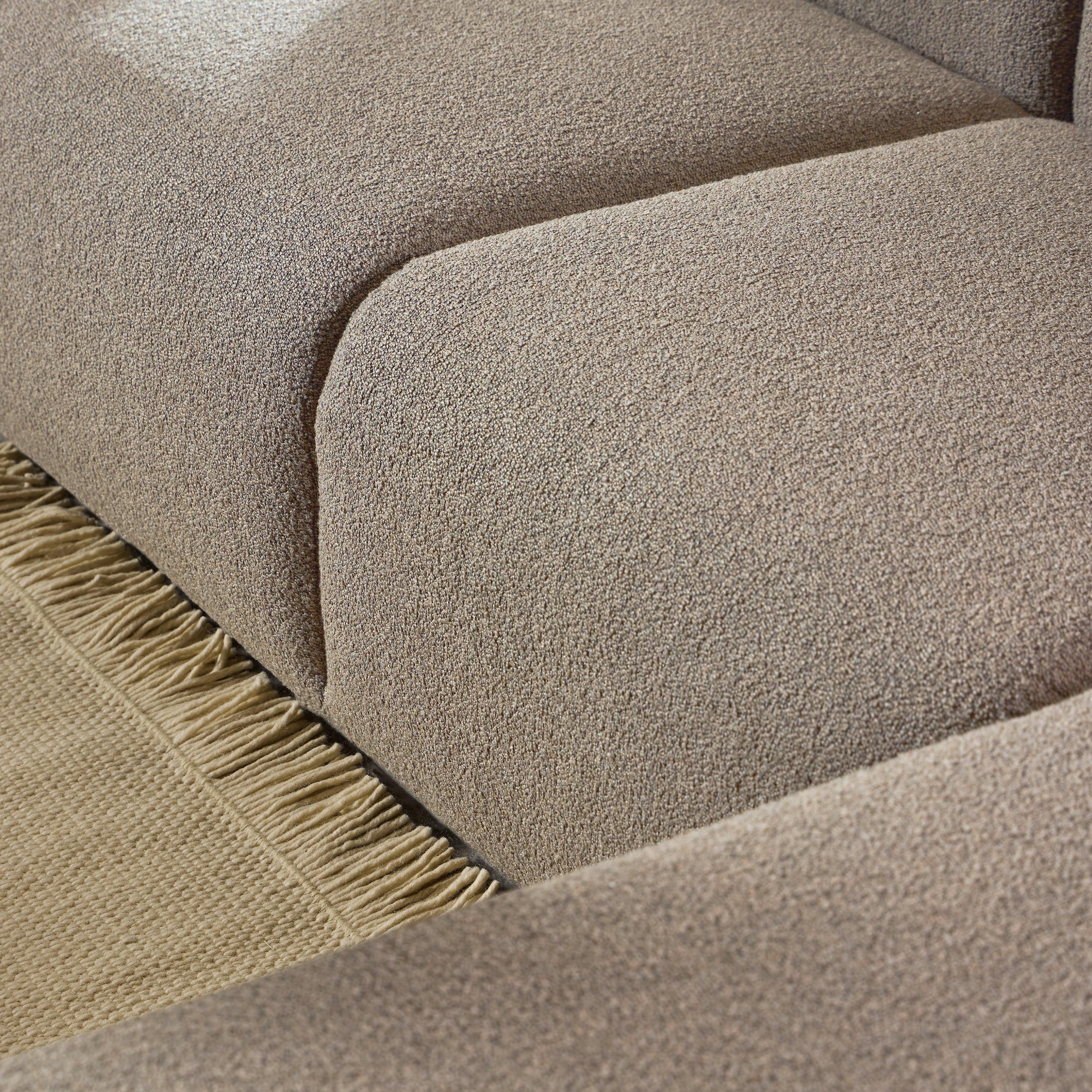 Midfield Right Hand Facing 2 Seater Chaise Longue in Boucle Beige Fabric - image 10