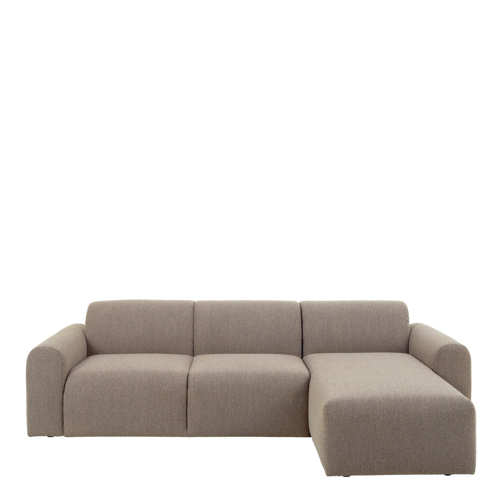Midfield Right Hand Facing 2 Seater Chaise Longue in Boucle Beige Fabric - image 2