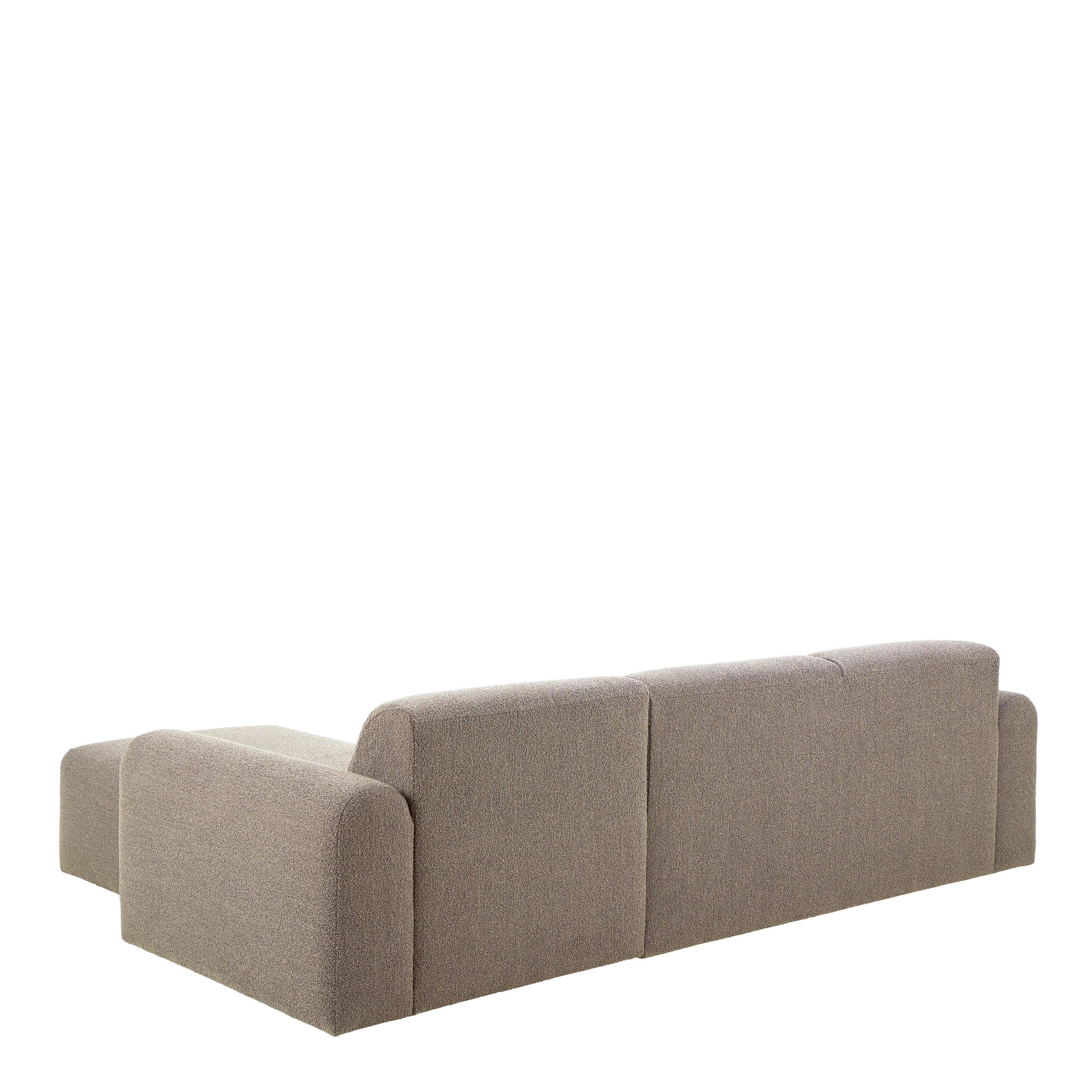 Midfield Right Hand Facing 2 Seater Chaise Longue in Boucle Beige Fabric - image 3