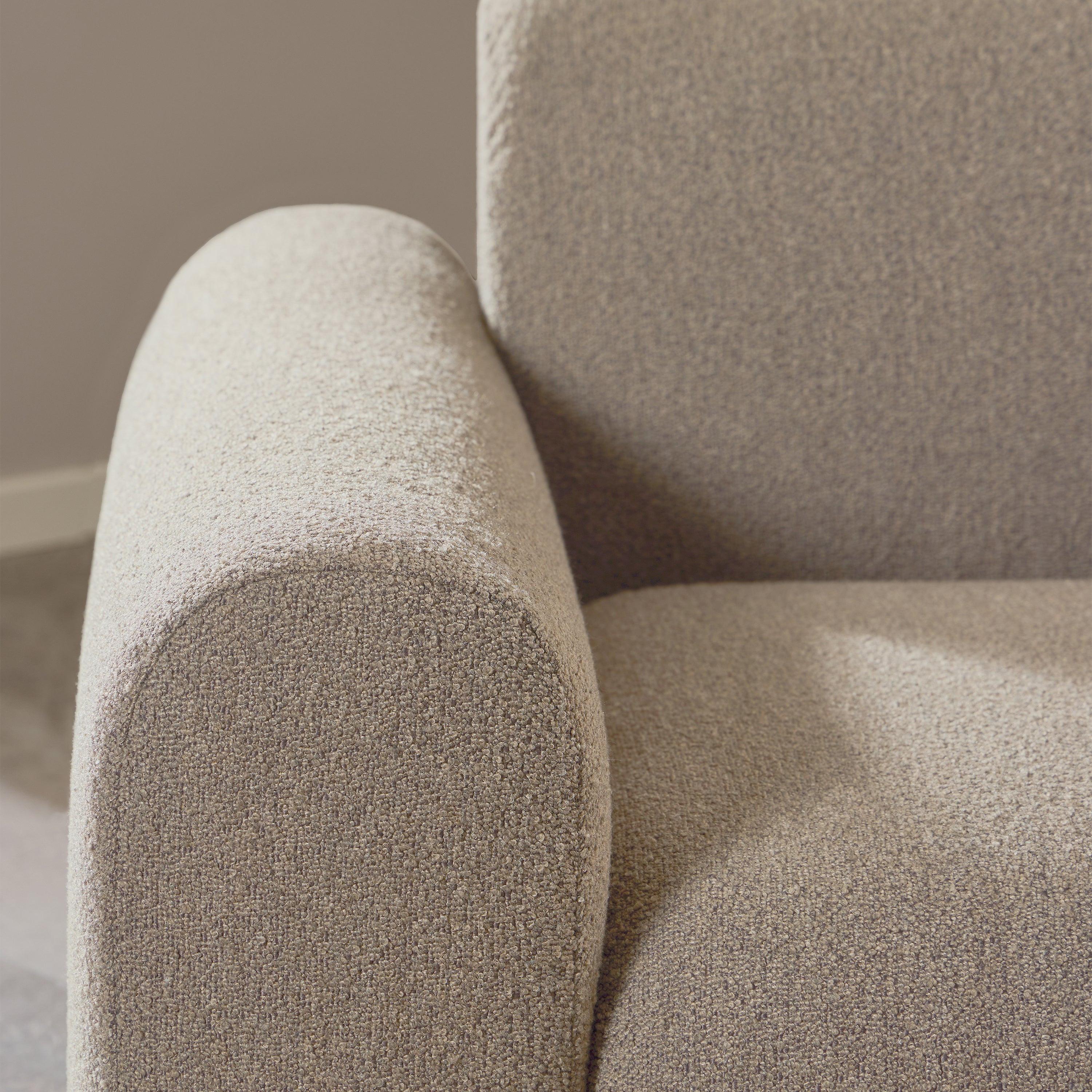 Midfield Right Hand Facing 2 Seater Chaise Longue in Boucle Beige Fabric - image 8