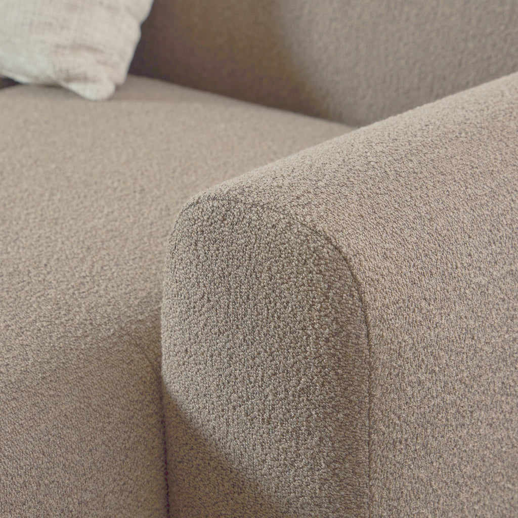 Midfield Right Hand Facing 2 Seater Chaise Longue in Boucle Beige Fabric - image 9