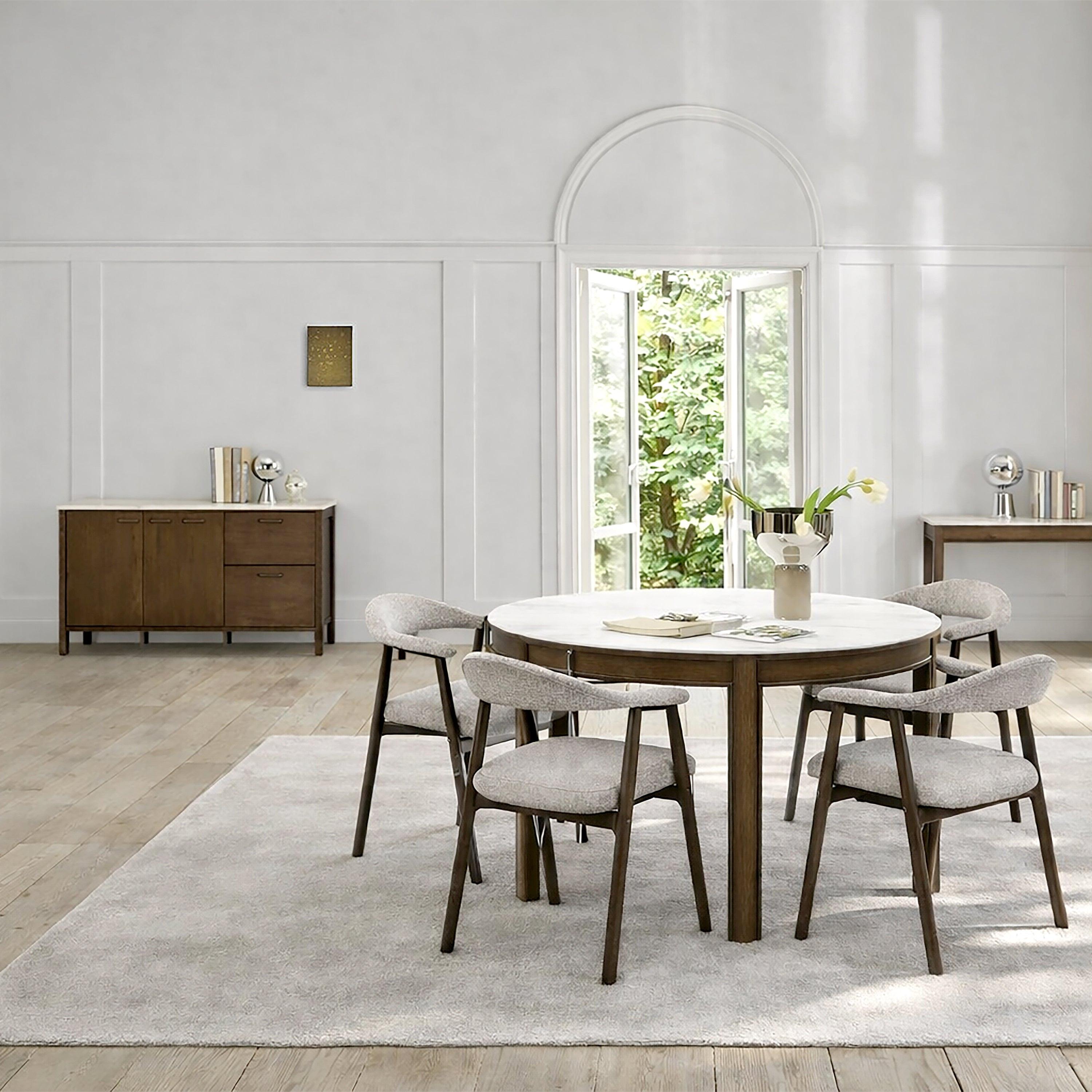 Southampton Round Extendable Dining Table in Cream Ceramic 120cm - image 3