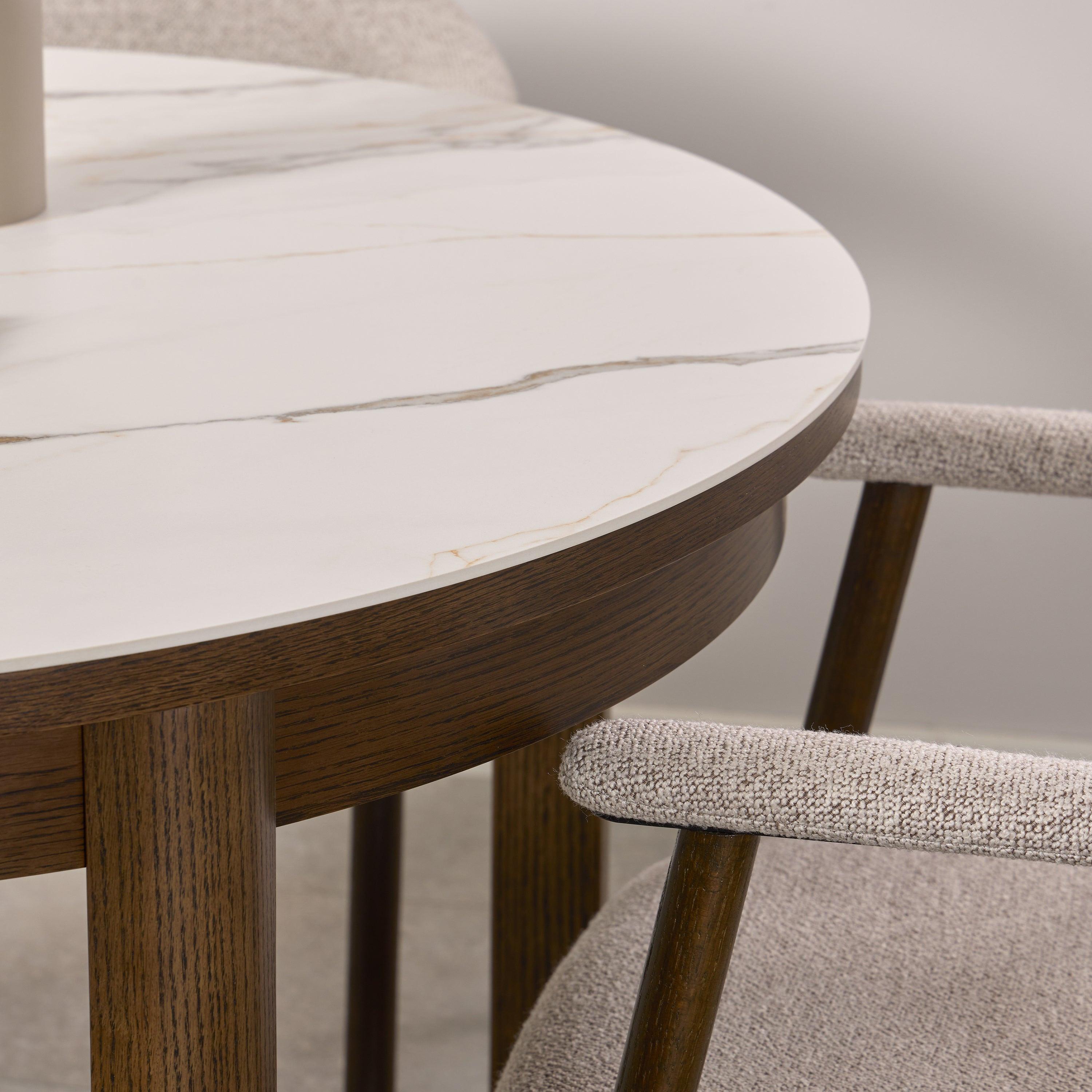Southampton Round Extendable Dining Table in Cream Ceramic 120cm - image 6