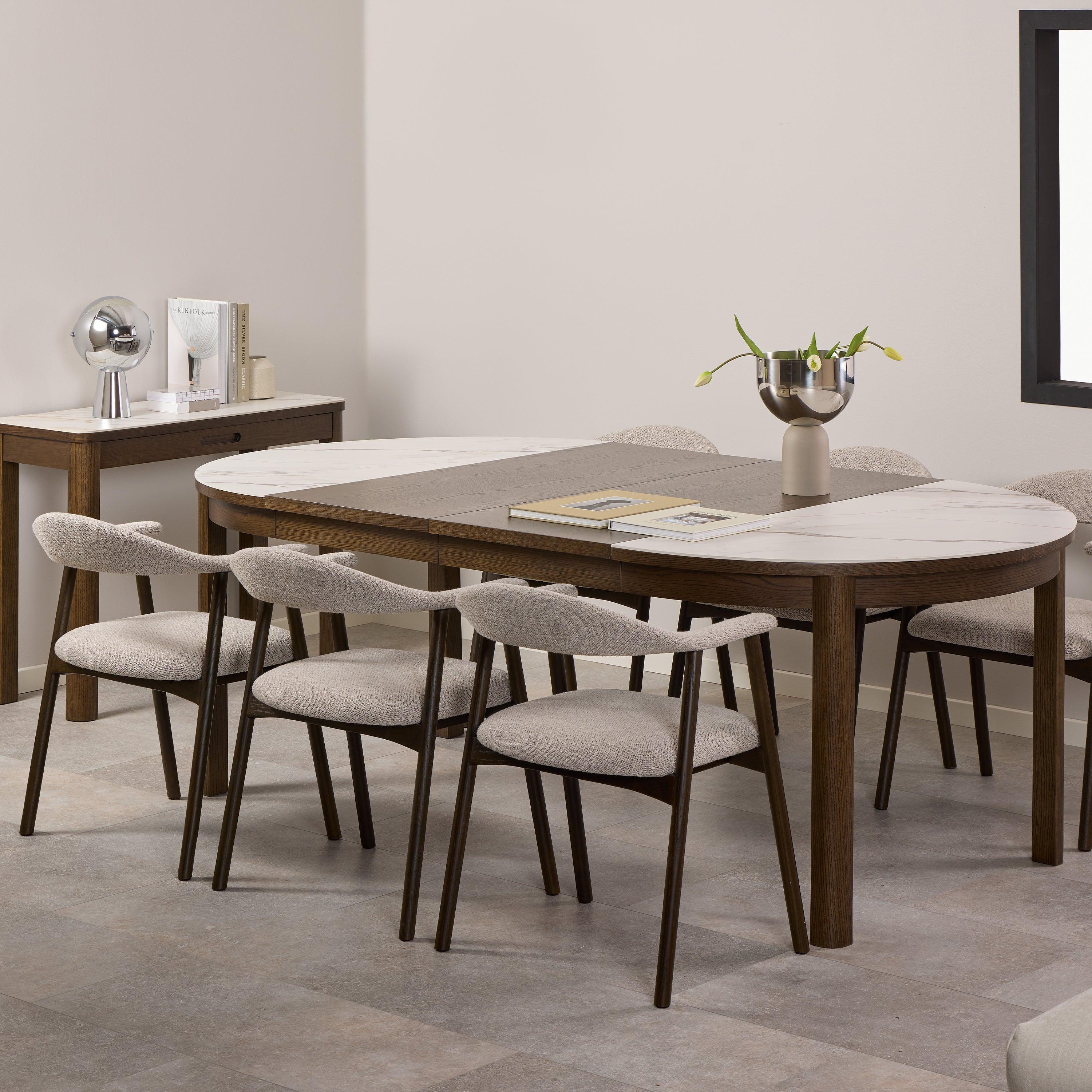 Southampton Round Extendable Dining Table in Cream Ceramic 220cm - image 5