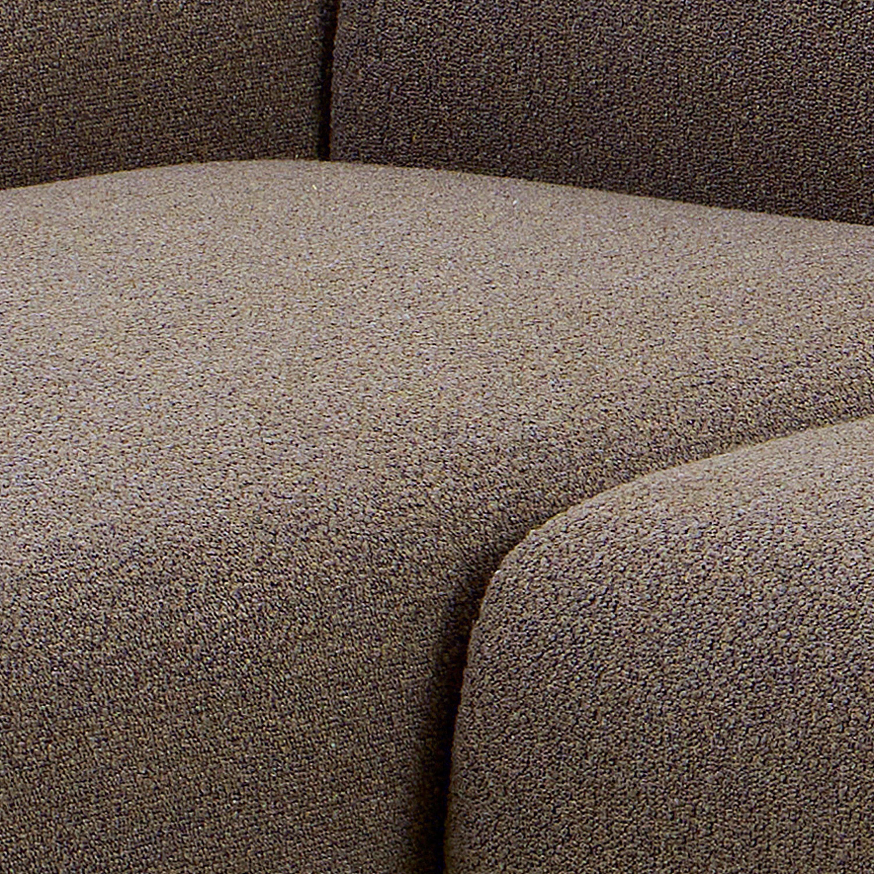 Midfield Left Hand Facing 2 Seater Chaise Longue in Boucle Taupe Fabric - image 11