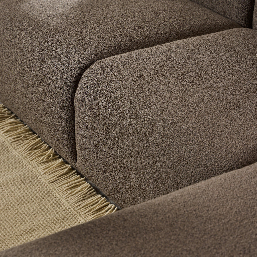 Midfield Right Hand Facing 2 Seater Chaise Longue in Boucle Taupe Fabric - image 10