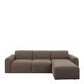 Midfield Right Hand Facing 2 Seater Chaise Longue in Boucle Taupe Fabric - image 2
