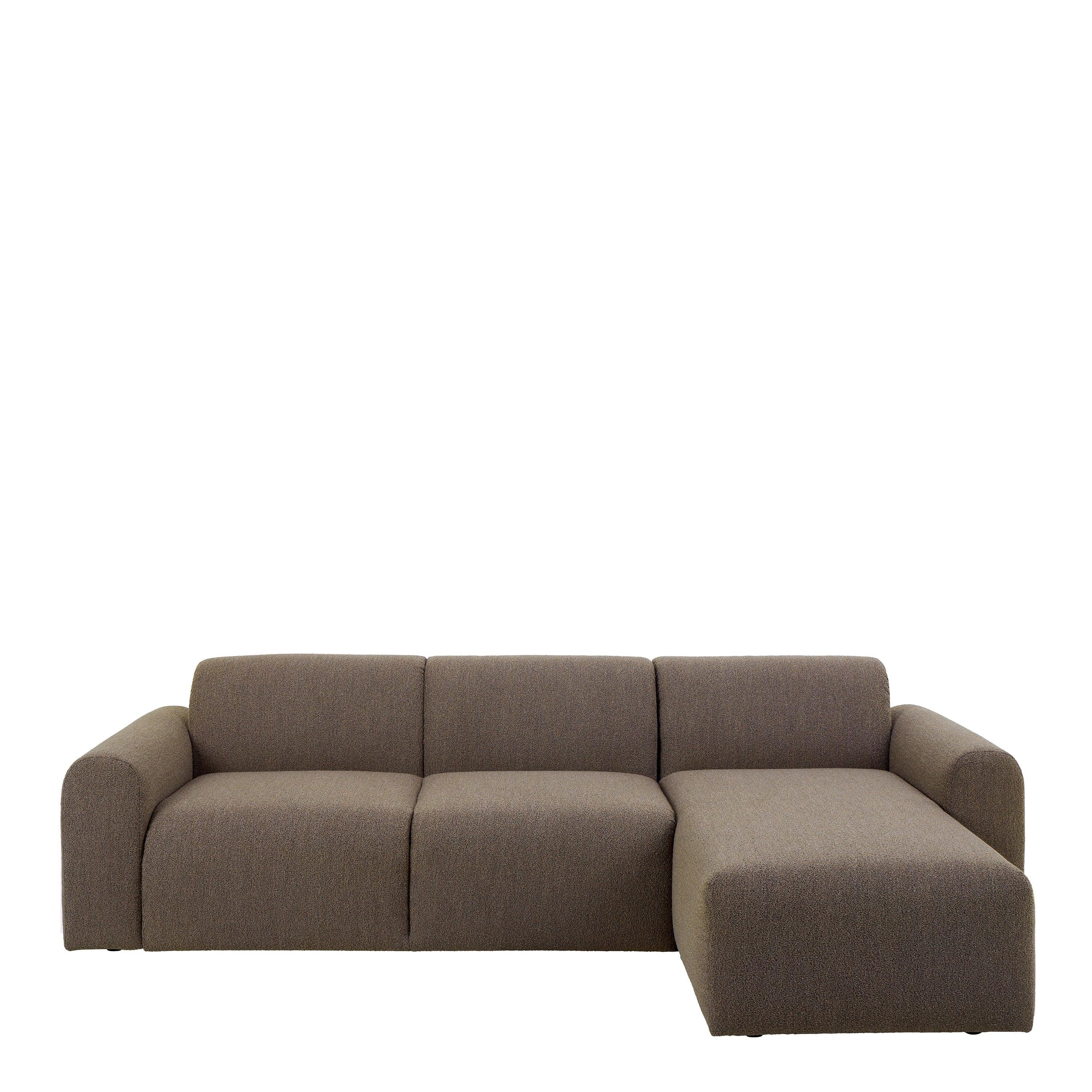 Midfield Right Hand Facing 2 Seater Chaise Longue in Boucle Taupe Fabric - image 2