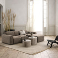 Midfield Right Hand Facing 2 Seater Chaise Longue in Boucle Taupe Fabric - image 4