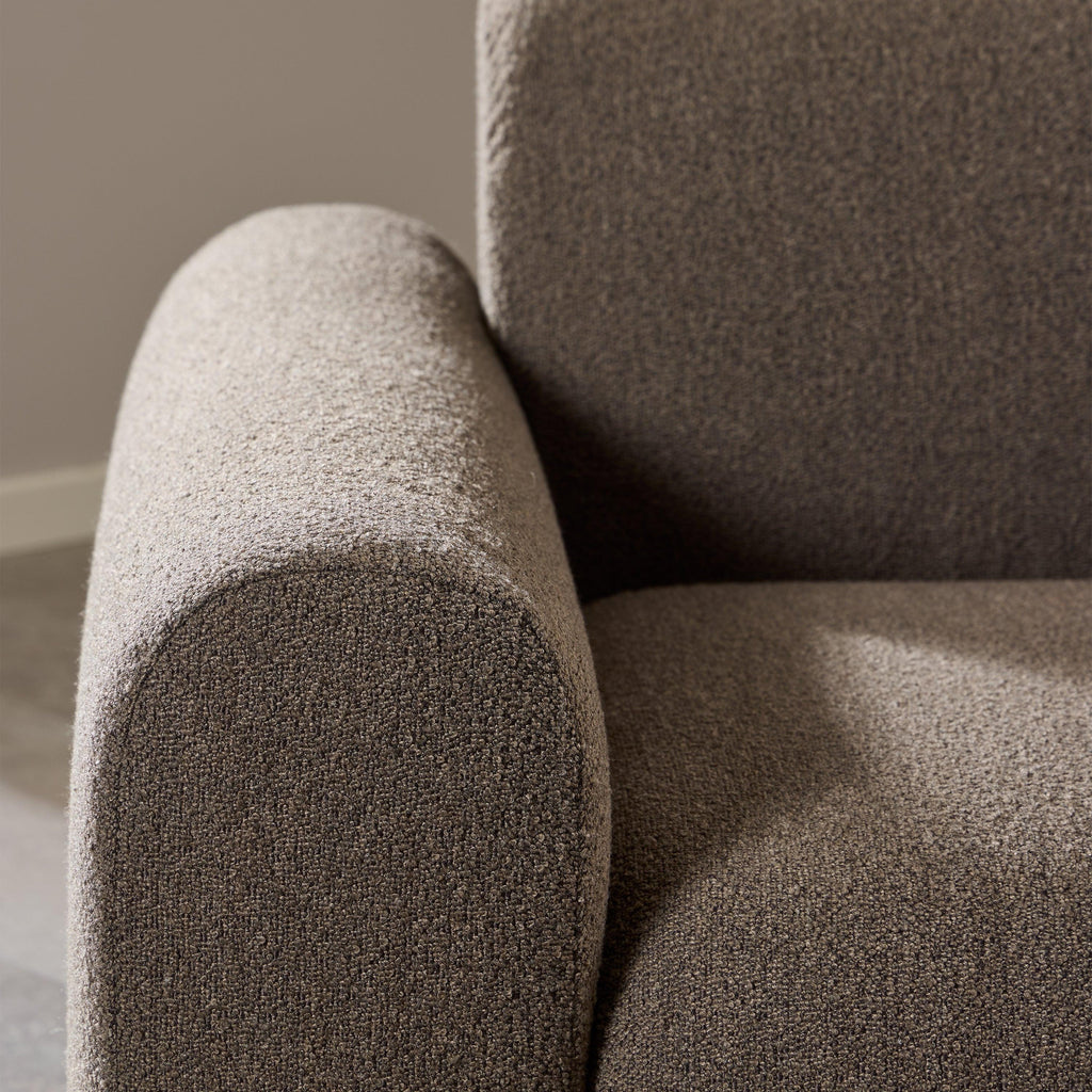 Midfield Right Hand Facing 2 Seater Chaise Longue in Boucle Taupe Fabric - image 8