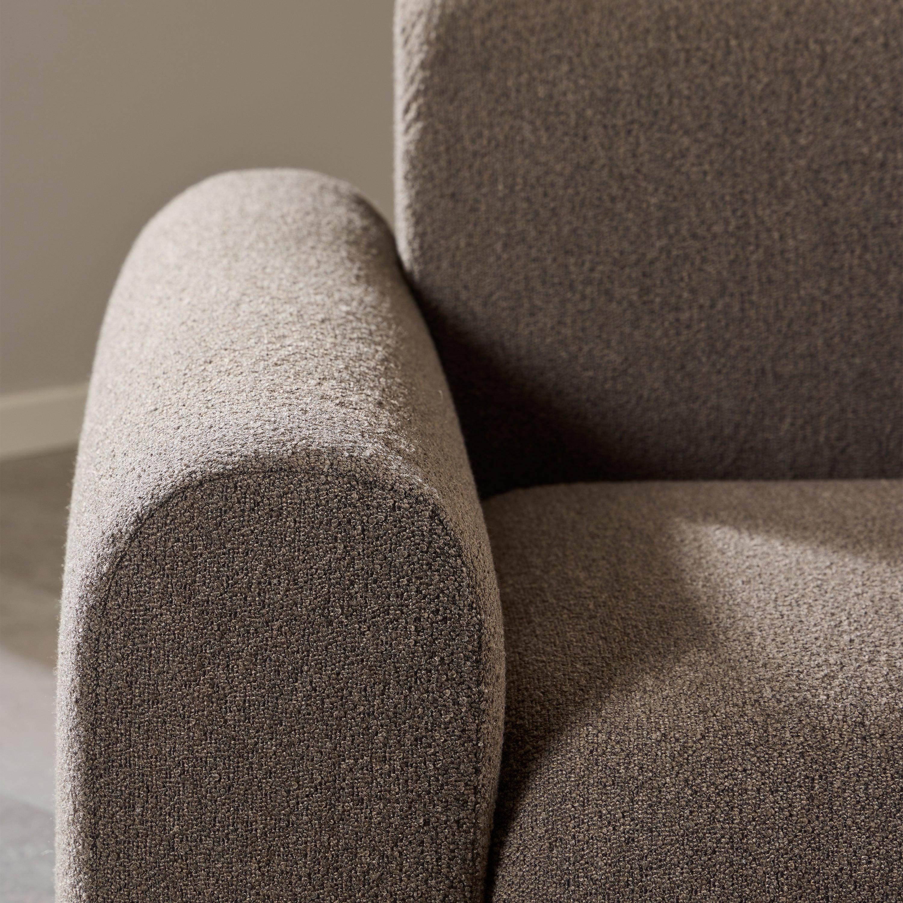 Midfield Right Hand Facing 2 Seater Chaise Longue in Boucle Taupe Fabric - image 8