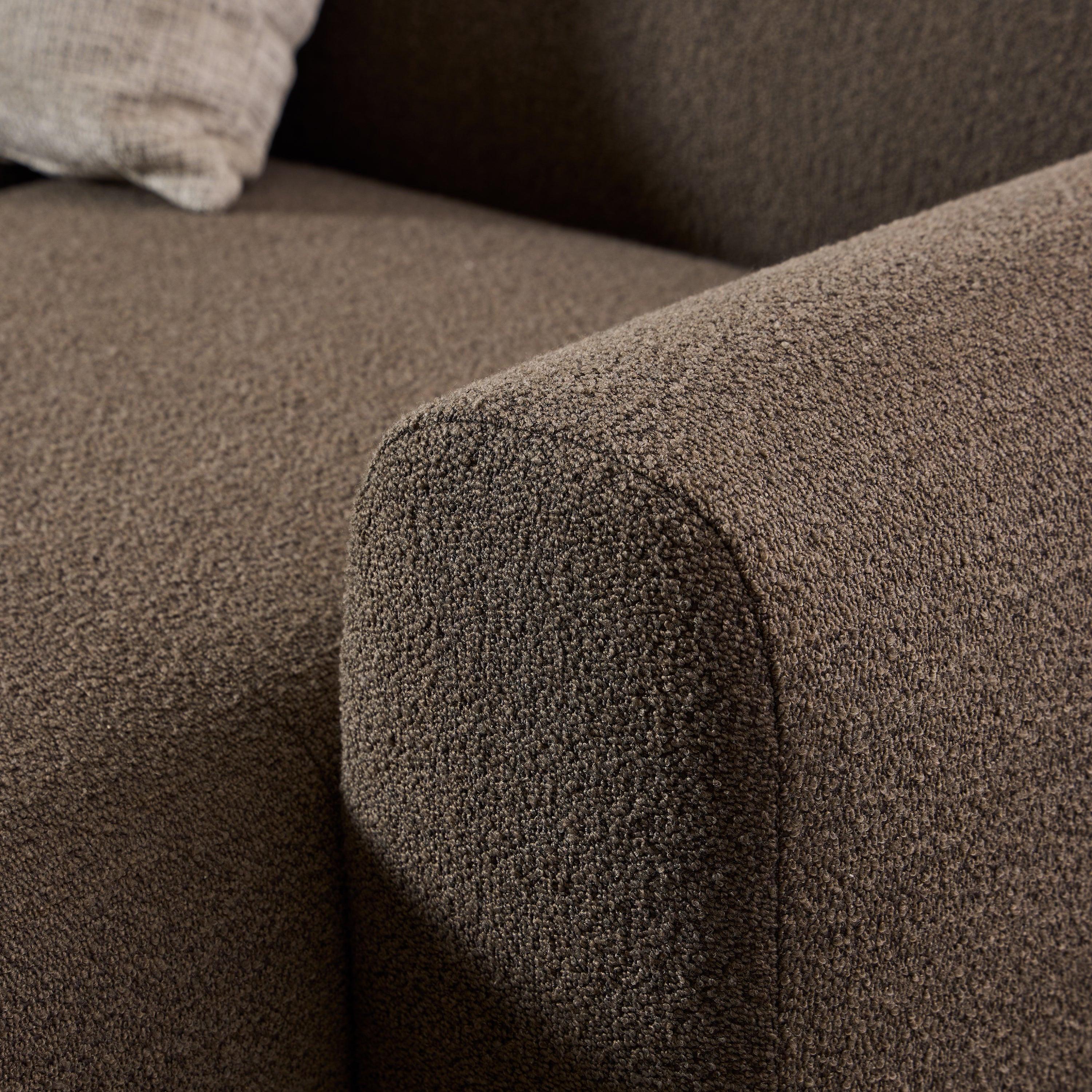 Midfield Right Hand Facing 2 Seater Chaise Longue in Boucle Taupe Fabric - image 9