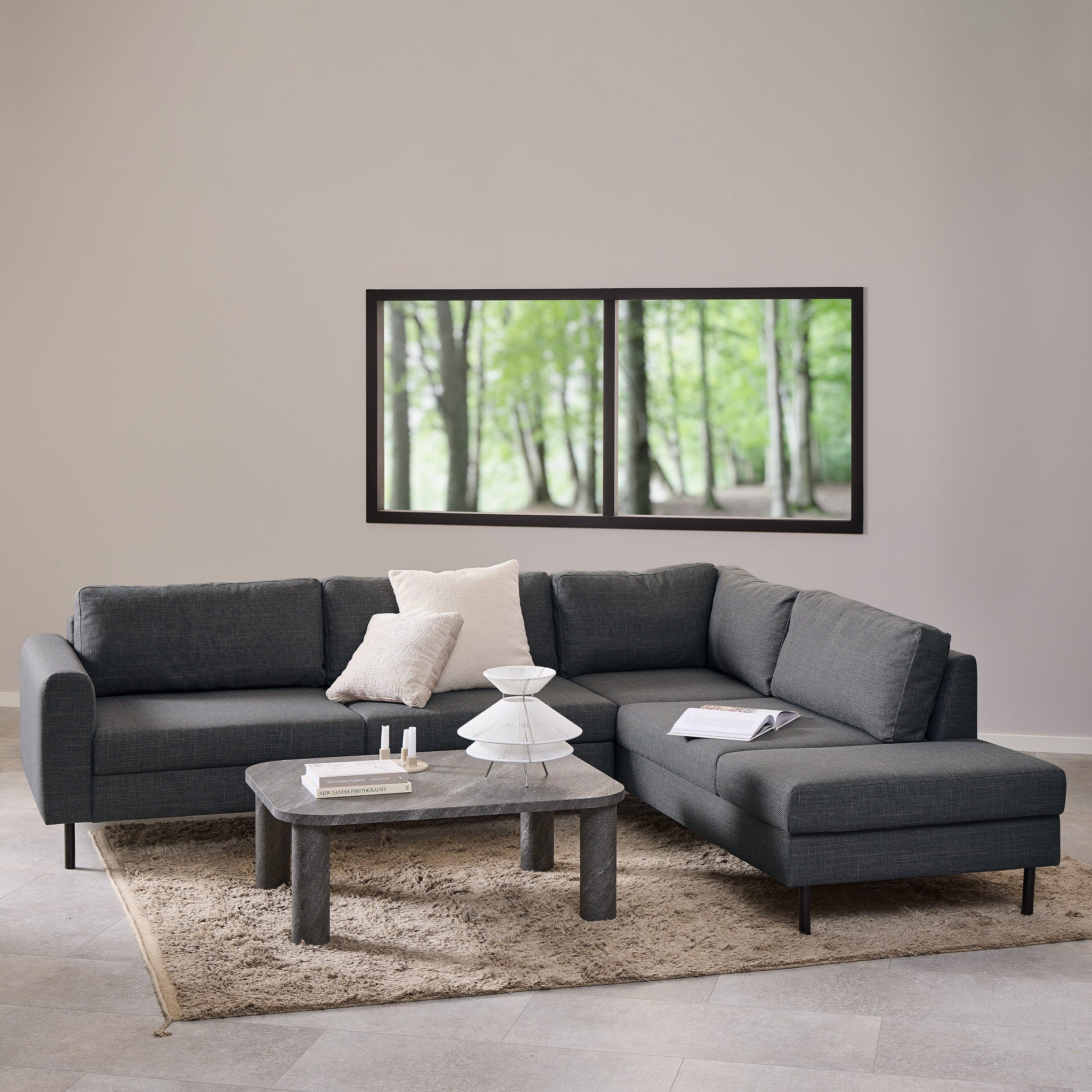 Omaha Right Hand Facing Corner Sofa in Dark Grey Fabric - image 4