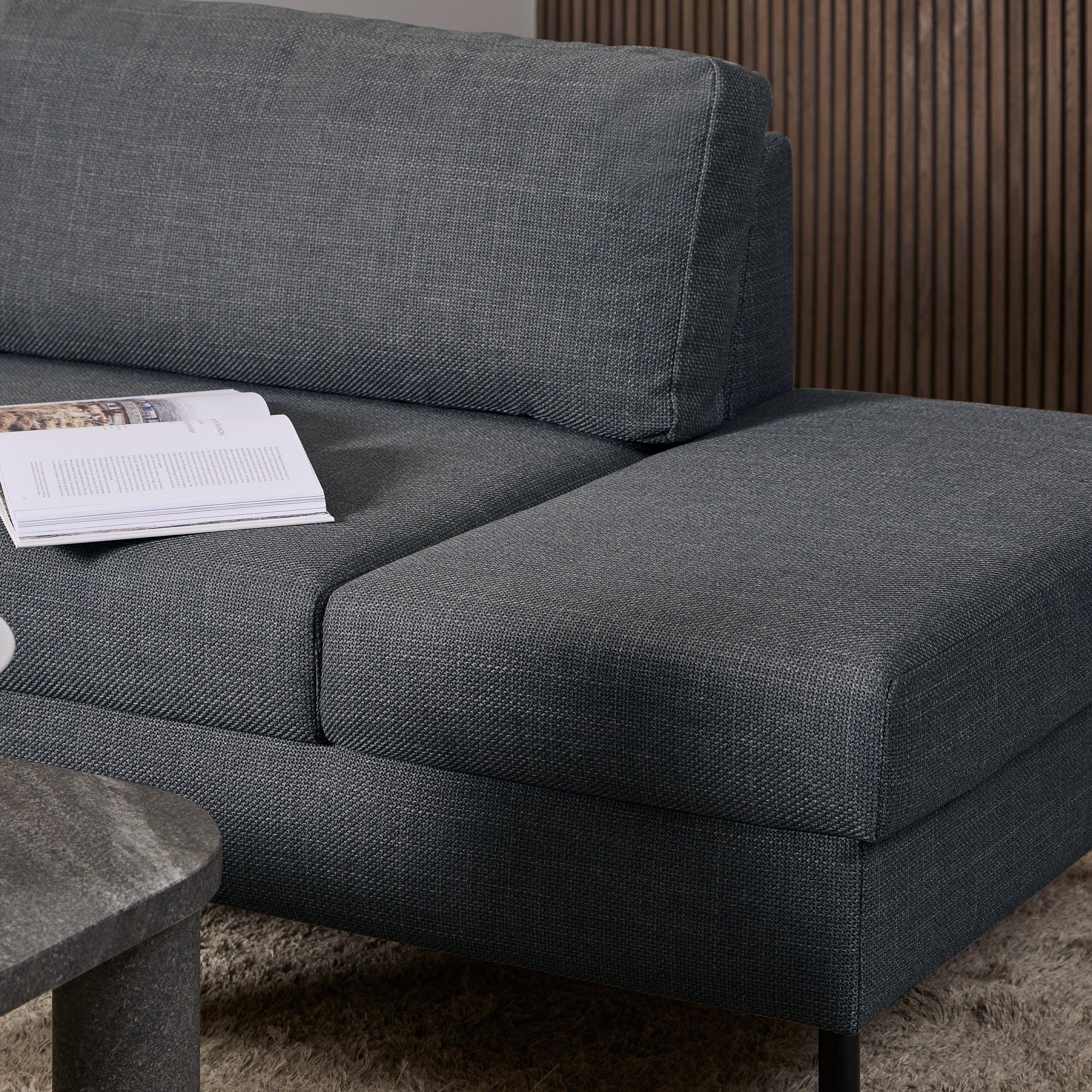 Omaha Right Hand Facing Corner Sofa in Dark Grey Fabric - image 5