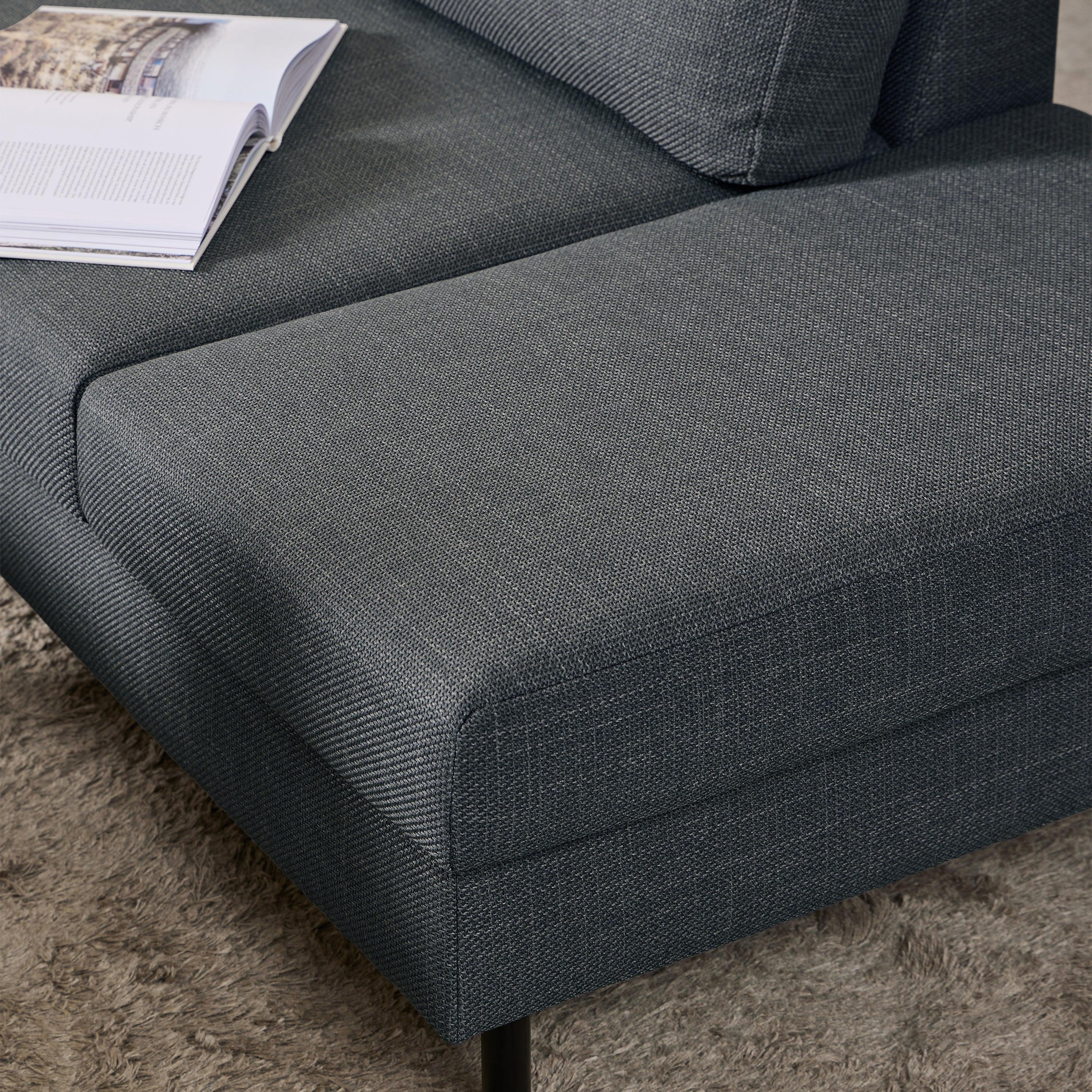 Omaha Right Hand Facing Corner Sofa in Dark Grey Fabric - image 6