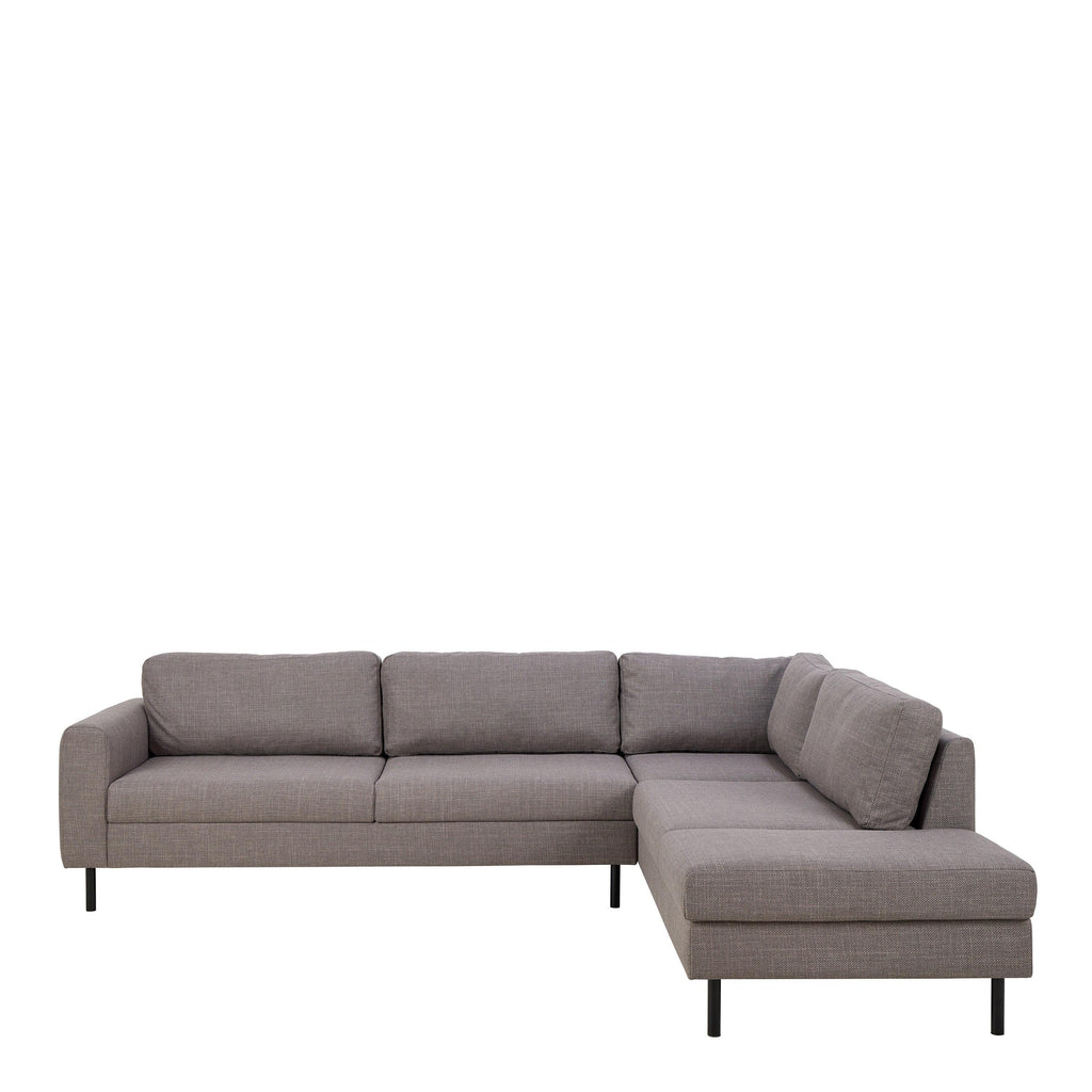 Omaha Right Hand Facing Corner Sofa in Light Grey Brown Fabric - image 2