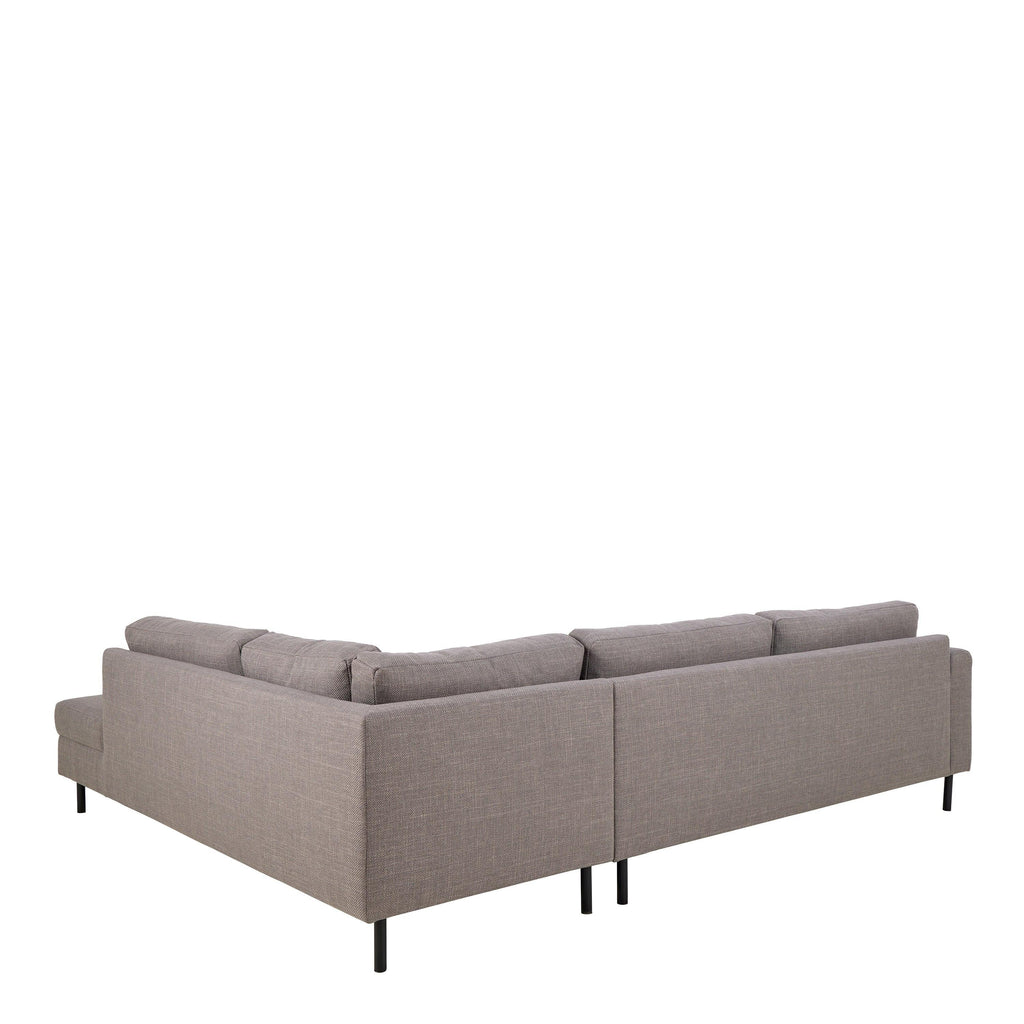 Omaha Right Hand Facing Corner Sofa in Light Grey Brown Fabric - image 3