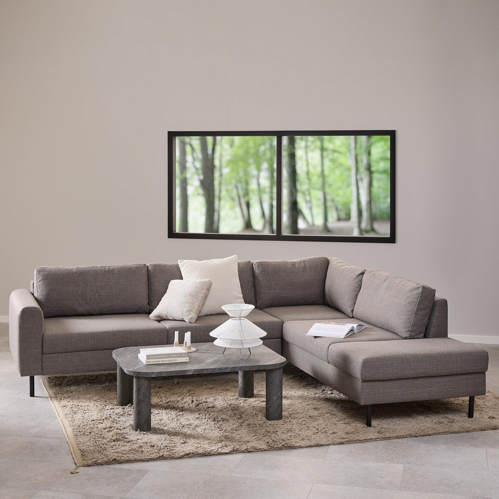 Omaha Right Hand Facing Corner Sofa in Light Grey Brown Fabric - image 4