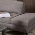 Omaha Right Hand Facing Corner Sofa in Light Grey Brown Fabric - image 5
