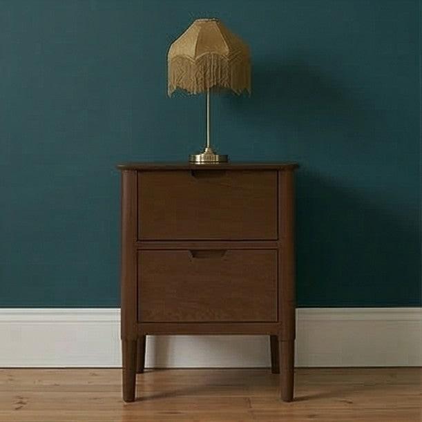 Norway Dark Walnut Wooden Bedside Table