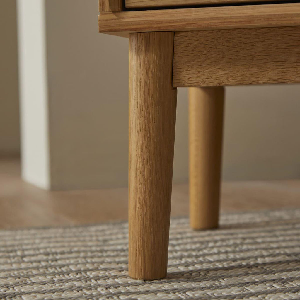 Wright Narrow Oak Bedside Table
