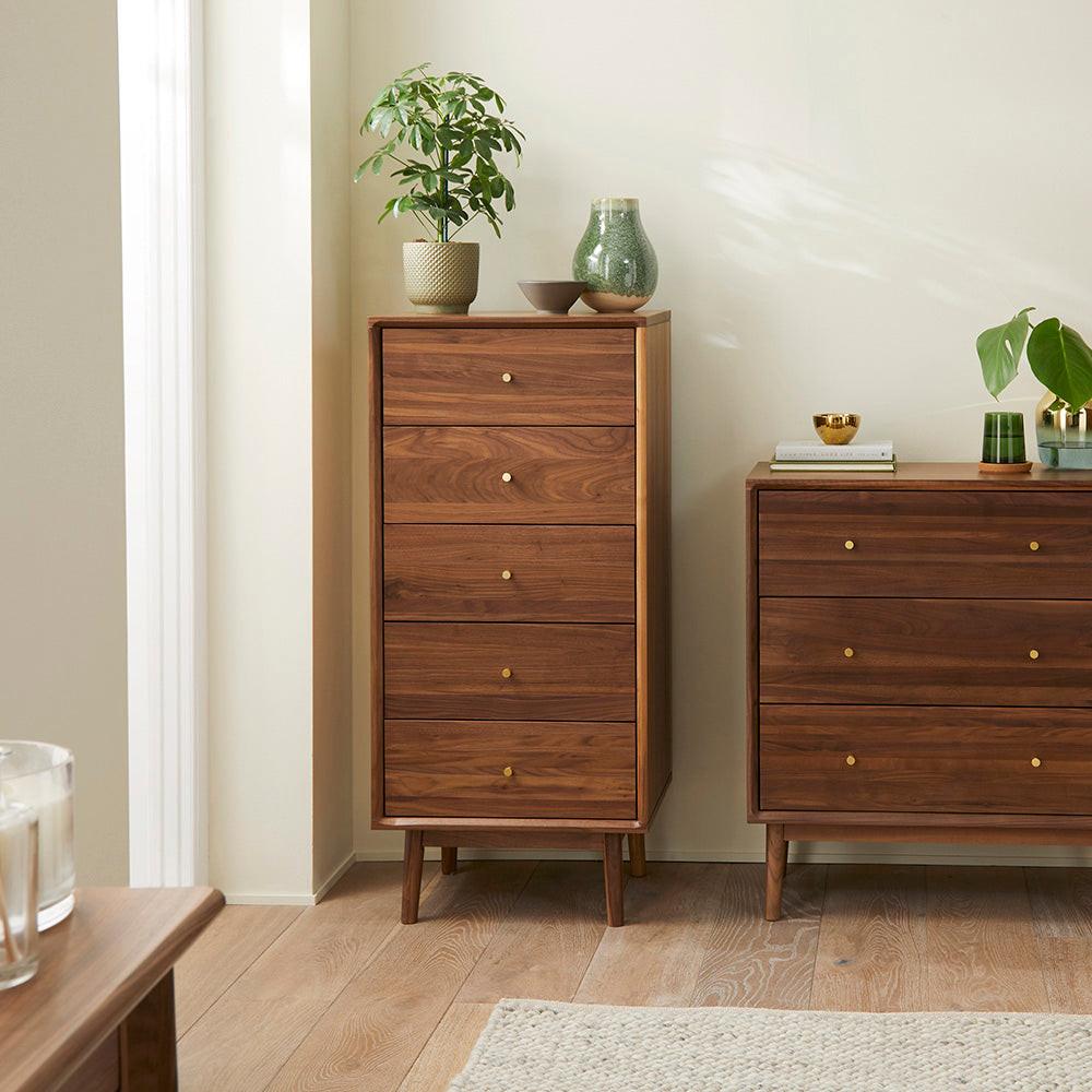 Wright Walnut Chest of 3 Drawers