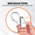 Boat Anchor Hook, 304 Stainless Steel Slide Anchor, Knotless Anchor System With Quick Release, Boat Anchor Hook Clips For 3/8" - 5/8" Boat Anchor Rope, Easy To Use, Holds 3700 LBS Haslam Living